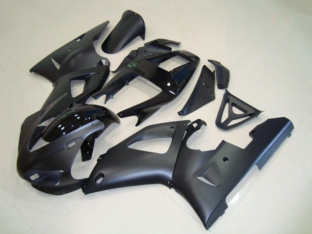 1998-1999 Yamaha YZF R1 Motorcycle Fairings - Matte Black Glossy Black