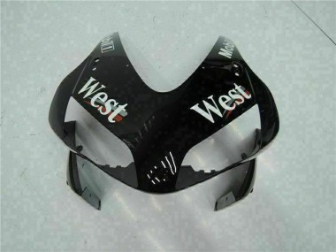 2003-2004 Honda CBR600RR Motorcycle Fairings - Glossy Black White West Mobil