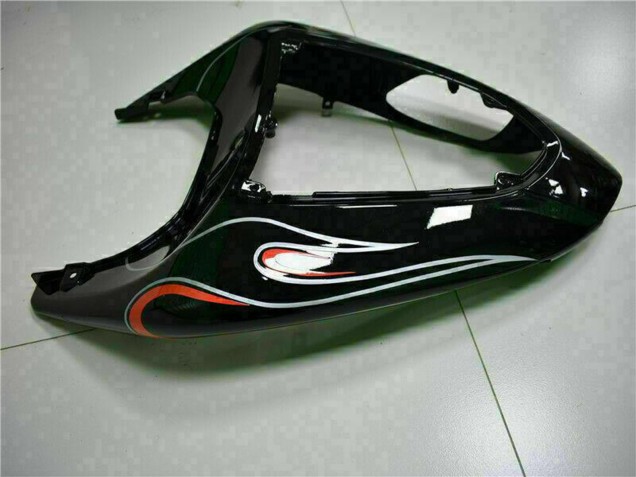2006-2007 Kawasaki ZX10R Motorcycle Fairing Kits - Glossy Black Red Flame