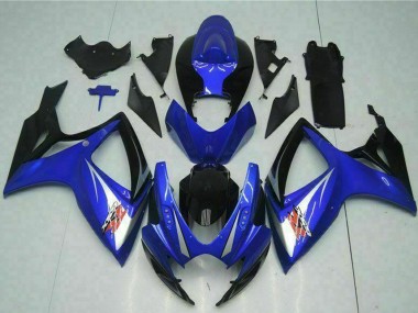 2006-2007 Suzuki GSXR 600/750 Motorcycle Fairings - Blue White Glossy Black Red