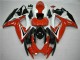 2006-2007 Suzuki GSXR 600/750 Motorcycle Fairings - White Red Glossy Black Stripe