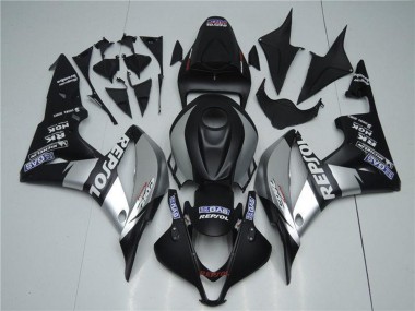 2007-2008 Honda CBR600RR Motorcycle Fairings - Matte Black Silver Grey Repsol
