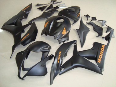 2007-2008 Honda CBR600RR Motorcycle Fairings - Matte Black Gold Decals
