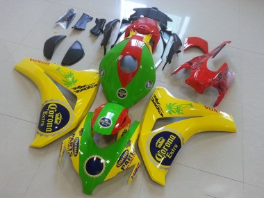 2008-2011 Honda CBR1000RR Motorcycle Fairings - Yellow Green Red Black Corona