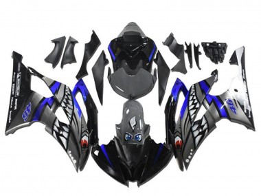 2008-2016 Yamaha YZF R6 Motorcycle Fairings - Blue Silver Grey Shark