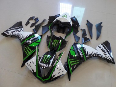 2009-2011 Yamaha YZF R1 Motorcycle Fairings - White Blue Black Green Monster
