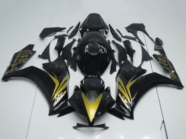 2012-2016 Honda CBR1000RR Motorcycle Fairings - Glossy Black Gold
