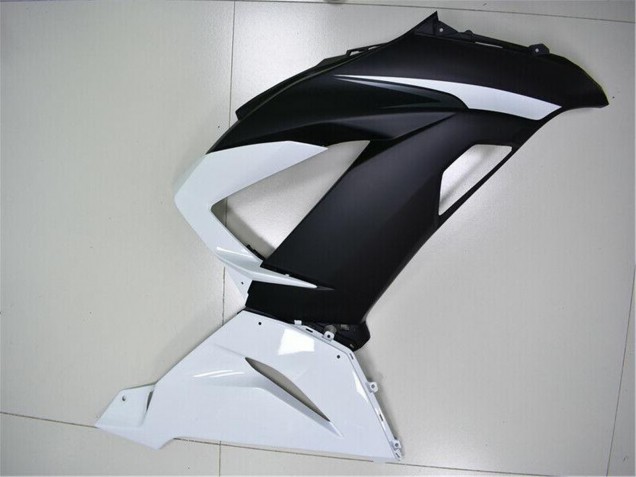 2013-2018 Kawasaki ZX6R Abs Fairings - White Matte Black