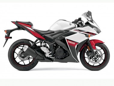 2015-2018 Yamaha YZF R3 Motorcycle Fairings - White Red Black