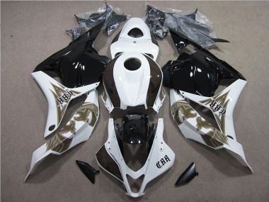 2009-2012 Honda CBR600RR Motorcycle Fairings Kits - White Glossy Black