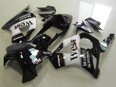 2002-2003 Honda CBR900RR 954 Motorcycle Fairings - Glossy Black White West