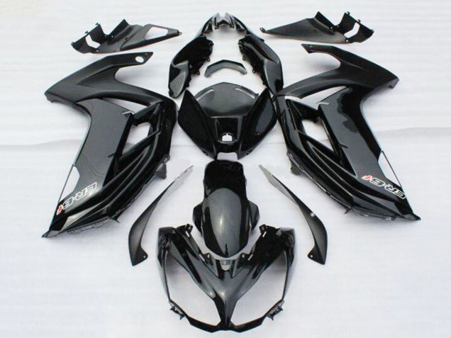 2012-2014 Kawasaki ER6F Motorcycle Fairings - Glossy Black with Decal