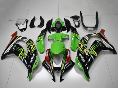 2016-2020 Kawasaki ZX10R Motorcycle Fairings - Green Yellow Red White Black Monster