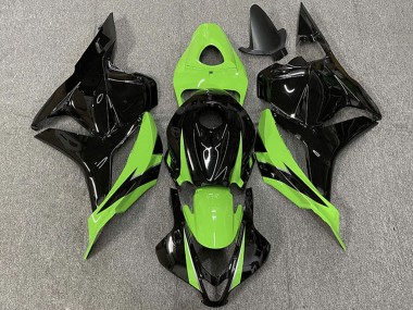 2009-2012 Honda CBR600RR Motorcycle Fairings - Green Glossy Black OEM Style