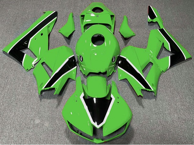 2013-2023 Honda CBR600RR Motorcycle Fairings - Green White Glossy Black