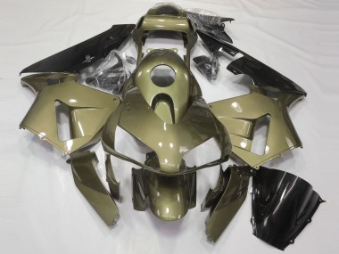 2003-2004 Honda CBR600RR Motorcycle Fairings - Olive Glossy Black