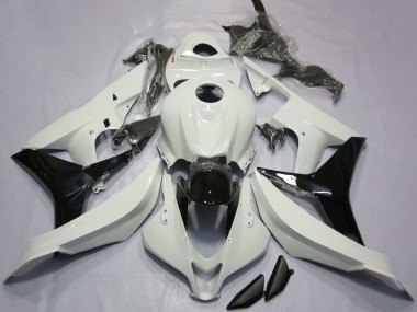 2007-2008 Honda CBR600RR Motorcycle Fairings - White Glossy Black