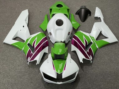 2013-2023 Honda CBR600RR Motorcycle Fairings - White Green Purple