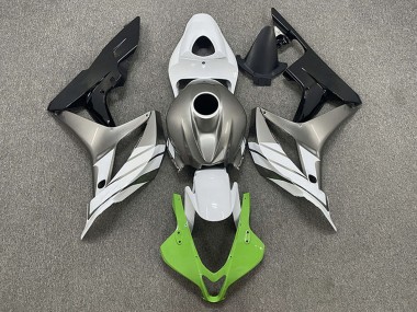 2007-2008 Honda CBR600RR Motorcycle Fairings - Silver White Green Glossy Black