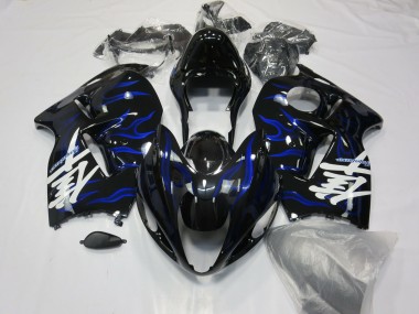 1996-2007 Suzuki GSXR 1300 Motorcycle Fairings - Blue Swirl
