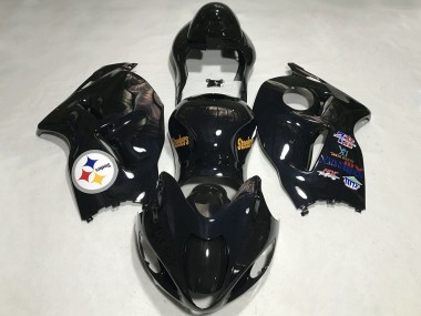 1996-2007 Suzuki GSXR 1300 Motorcycle Fairings - Glossy Black Team Logo
