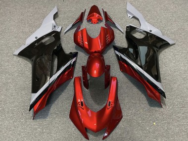2017-2023 Yamaha R6 Motorcycle Fairings - Grey Red Glossy Black