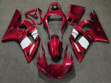 1998-2002 Yamaha R6 Motorcycle Fairing - Red White