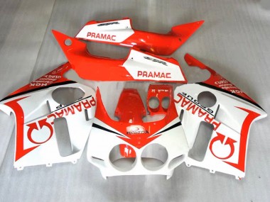 1987-1989 Honda CBR400RR NC23 Motorcycle Fairings - Orange White Pramac