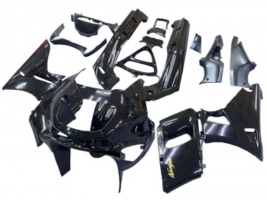 1998-2003 Kawasaki ZZR600 Motorcycle Fairings - Glossy Black Gold Ninja