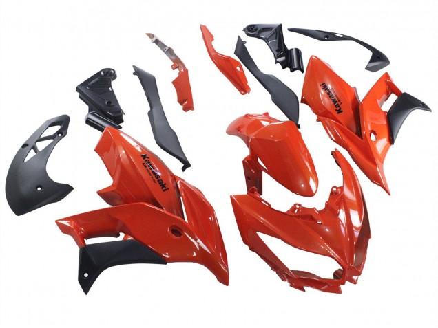 2015-2020 Kawasaki Versys 650 Motorcycle Fairings - Red Matte Black