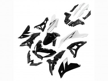 2021-2024 Kawasaki Versys 650 Motorcycle Fairings - Glossy Black White