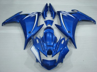 2009-2015 Yamaha FZ6R Motorcycle Fairings - Blue White