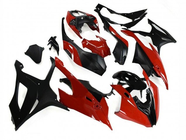 2019-2022 BMW S1000RR Motorcycle Fairing Kits - Black Red
