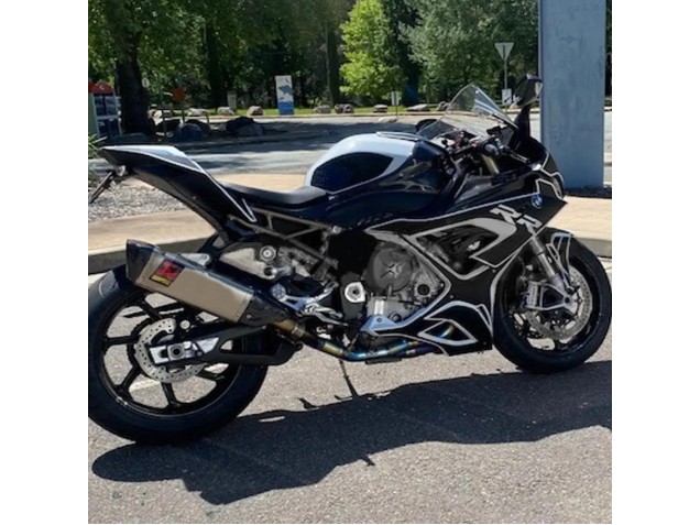2019-2022 BMW S1000RR Motorcycle Fairings - Black White