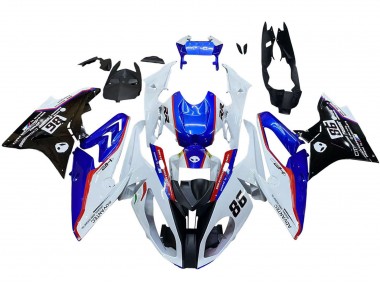 2017-2018 BMW S1000RR Bike Fairings - White Blue Red Glossy Black