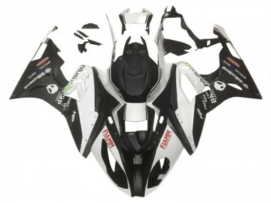 2015-2016 BMW S1000RR Motorcycle Fairings - White Matte Black HP Fiamm