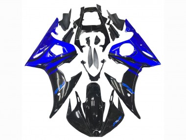 2003-2004 Yamaha YZF R6 Motorcycle Fairing - Blue Glossy Black