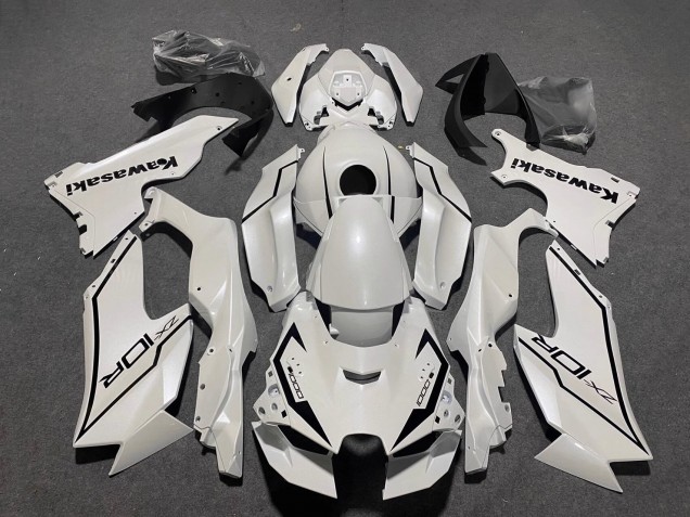 2021-2026 Kawasaki ZX10R Motorcycle Fairings - Pearl White Black