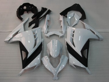2013-2024 Kawasaki EX300 Motorcycle Fairings - Glossy White Black