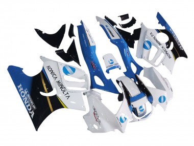1997-1998 Honda CBR600 F3 Motorcycle Fairings - White Blue Glossy Black