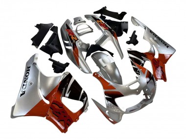 1996-1997 Honda CBR900RR 893 Motorcycle Fairings - Silver Red Glossy Black