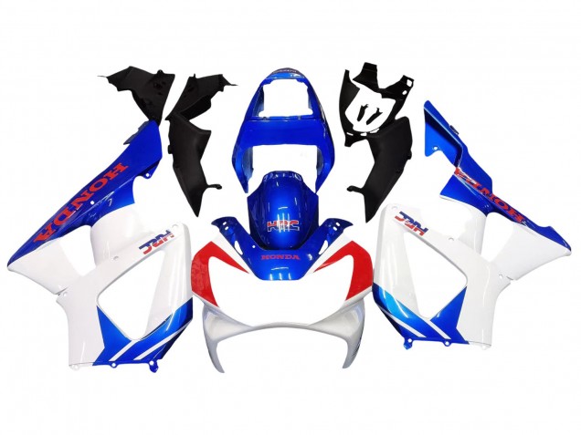 2000-2001 Honda CBR900RR 929 Motorcycle Fairings - White Blue Red HRC