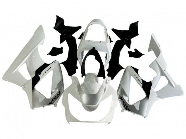 2000-2001 Honda CBR900RR 929 Motorcycle Fairings - White Silver