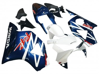 2002-2003 Honda CBR900RR 954 Motorcycle Fairings - White Dark Blue
