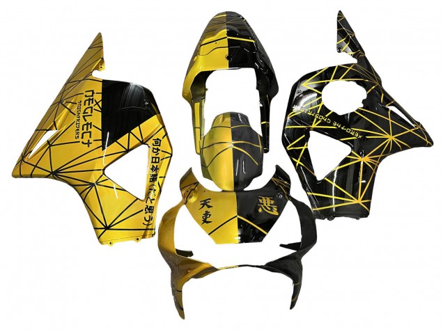 2002-2003 Honda CBR900RR 954 Motorcycle Fairing - Yellow Glossy Black