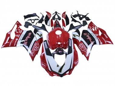 2015-2020 Ducati 959/1299 Motorcycle Fairings - White Red Black Aruba 7