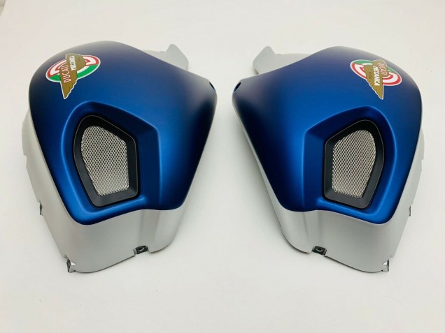 2008-2012 Ducati Monster 696 796 1100 1100S Motorcycle Fairings - Dark Blue Silver