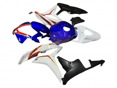 2007-2008 Honda CBR600RR Motorcycle Fairings - White Blue Red Glossy Black