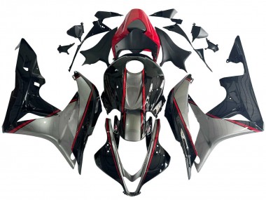 2007-2008 Honda CBR600RR Motorcycle Fairings - Silver Red Glossy Black
