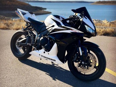 2007-2008 Honda CBR600RR Motorcycle Fairings - White Black Racing